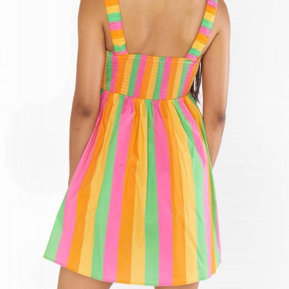 Show Me Your Mumu Pippi Mini Dress – Rainbow Stripe – Size XXL - Picture 2 of 5